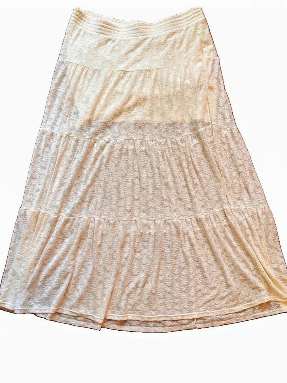 No Boundaries Maxi Skirt in cream size large/x-large